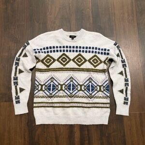 J.Crew Fair Isle Knit Sweater Wool Mohair Blend S